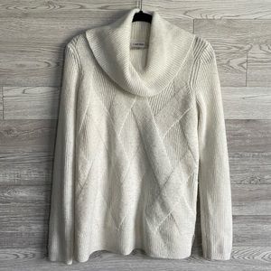 Calvin Klein White Turtleneck Sweater